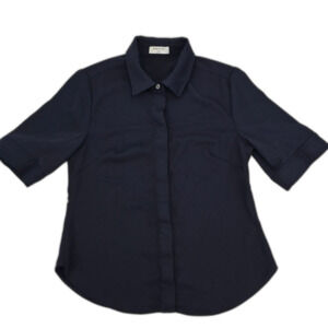 Babaton Dark Navy Blue Bello Button Down Shirt Size M